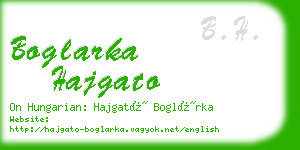 boglarka hajgato business card